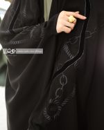 چادر جده گلدوزی میترا چادر گلدوزی چادر با نوار مخمل چادر زنانه مجلسی مدل میترا چادر گلدوزی خاص جلابیب