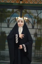 چادر جده مچ آرامش مخمل پناه چادر جواهردوزی آستین‌دار چادر مخمل‌دار زنانه چادر مجلسی خاص جلابیب چادر سنگدوزی مدل پناه