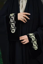 چادر جده مچ آرامش مخمل پناه چادر جواهردوزی آستین‌دار چادر مخمل‌دار زنانه چادر مجلسی خاص جلابیب چادر سنگدوزی مدل پناه