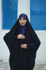 چادر جده سنگدوزی یکتا چادر سنگدوزی دور لبه چادر آستین‌دار مجلسی چادر خاص جلابیب مدل یکتا چادر زنانه سنگدوزی شیک