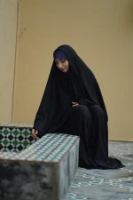 چادر جده سنگدوزی تندیس چادر جواهردوزی لبه‌دار چادر مجلسی زنانه خاص چادر لوکس جلابیب مدل تندیس چادر سنگدوزی از سر تا مچ