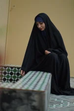 چادر جده سنگدوزی تندیس چادر جواهردوزی لبه‌دار چادر مجلسی زنانه خاص چادر لوکس جلابیب مدل تندیس چادر سنگدوزی از سر تا مچ