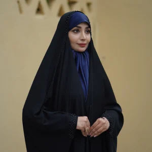 چادر جده سنگدوزی تندیس چادر جواهردوزی لبه‌دار چادر مجلسی زنانه خاص چادر لوکس جلابیب مدل تندیس چادر سنگدوزی از سر تا مچ