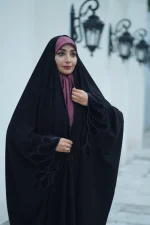 چادر جده گلدوزی سایه چادر نگینکاری آستیندار چادر گلدوزی خاص جلابیب چادر مجلسی مدل سایه چادر زنانه شیک جلابیب