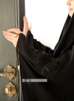 چادر جده گلدوزی محیا چادر گلدوزی و نگین‌کاری آستین چادر زنانه مجلسی مدل محیا چادر جلابیب مدل گلدوزی محیا