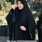 چادر جده مچ آرامش مخمل یاقوت چادر جواهردوزی یاقوتی چادر مخمل مچ باز چادر مجلسی خاص زنانه چادر سنگدوزی فاخر جلابیب