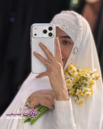 چادر عروس صدف کرپ الیزه - تصویر 4
