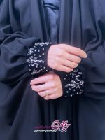 چادر جده مچ آرامش مخمل سنبادی با جواهردوزی نسیم - تصویر 2