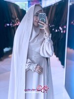 چادر عروس ابریشم کرپ الیزه - تصویر 3