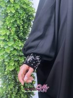 چادر جده مچ آرامش مخمل سنبادی با جواهردوزی نسیم - تصویر 3