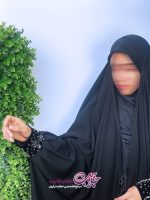 چادر جده مچ آرامش مخمل سنبادی با جواهردوزی نسیم - تصویر 4